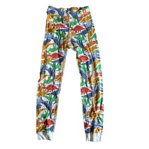 Hanna Andersson White Dinosaur Print Pajama Pants  Boy's Sz 8